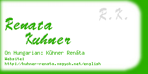renata kuhner business card